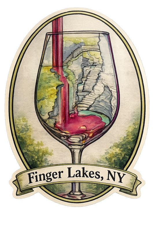 Sticker, Watkins Glen Wine Glass